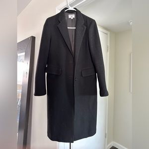 Uniqlo long black wool coat